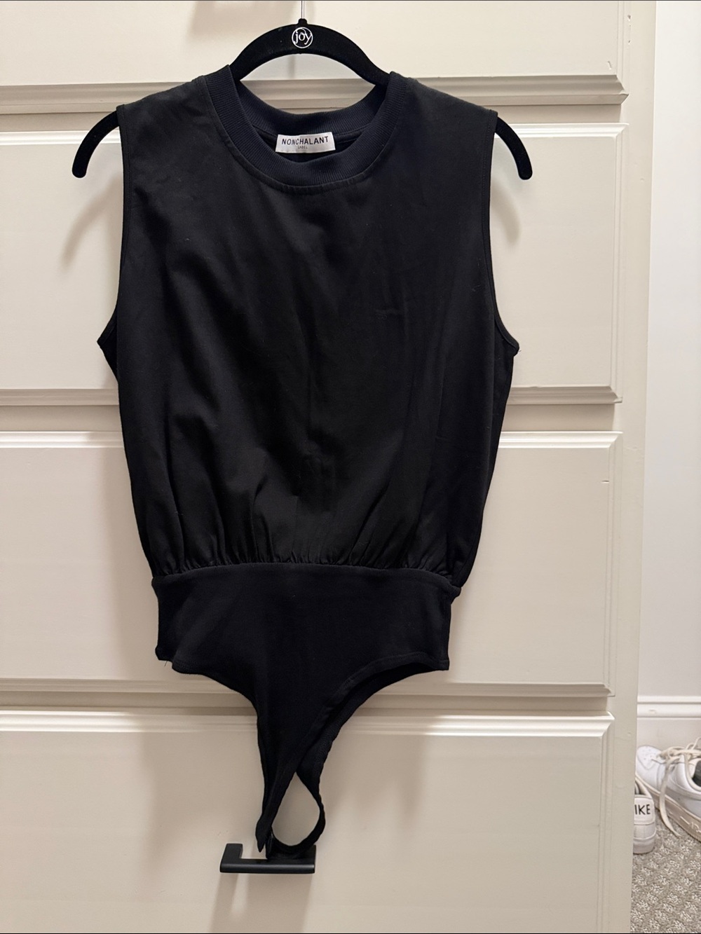 NONchalant Black Sleeveless One-Piece Bodysuit